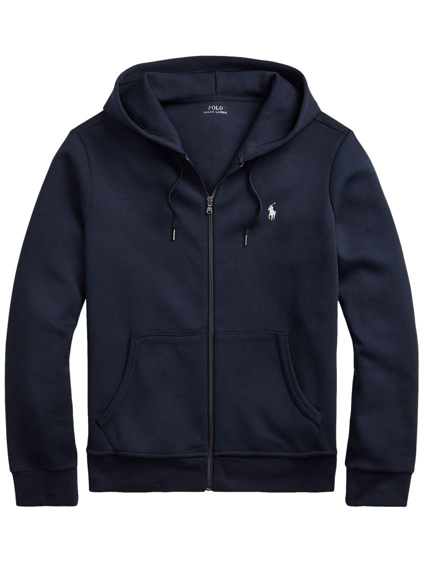 Polo Ralph Lauren Blue Cotton Full-Zip Hooded Sweatshirt