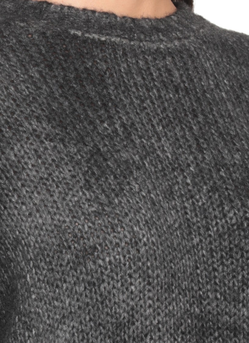 Avant Toi Melange Knit Cashmere Sweater With Braided Pattern