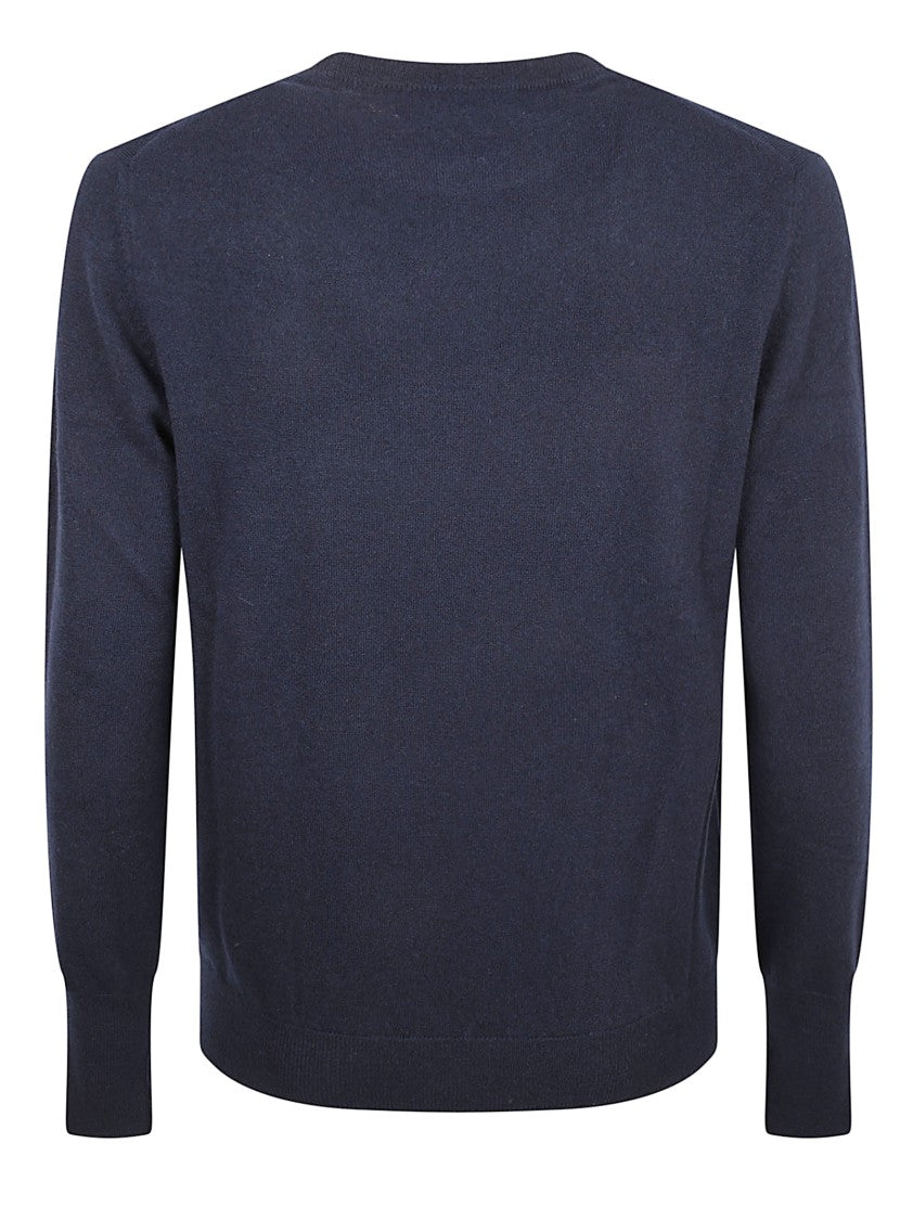 Ballantyne Crew Neck Knit Sweater With Ribbed Cuffs And Hem