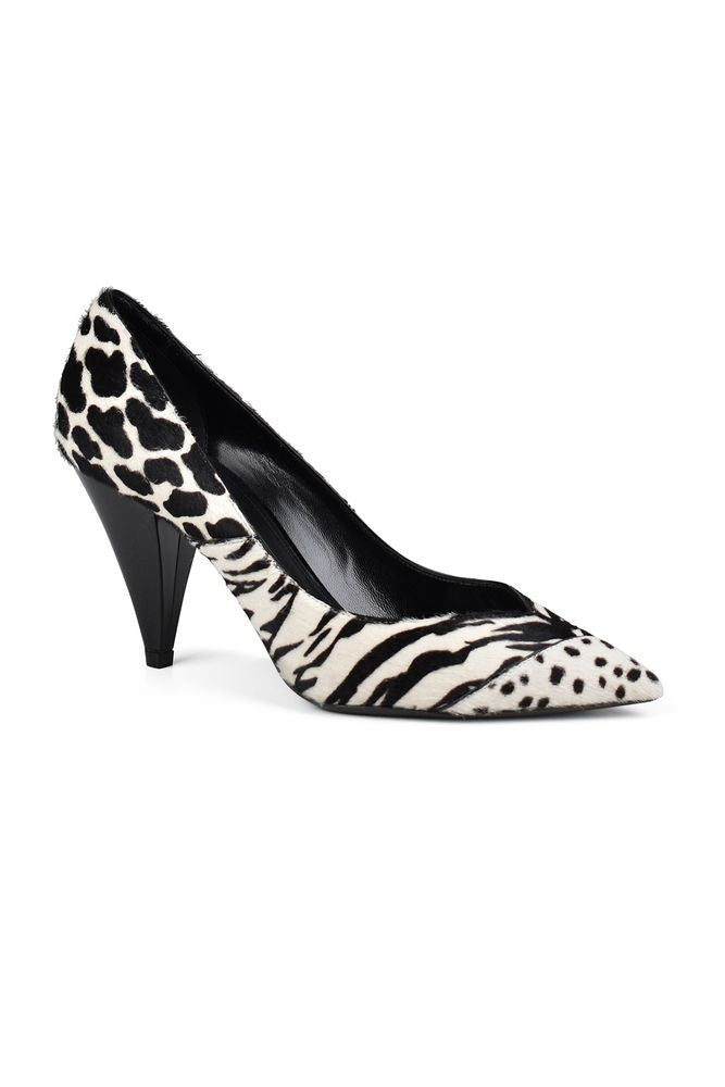 Saint Laurent Pointed-Toe Pumps In Foal Leather