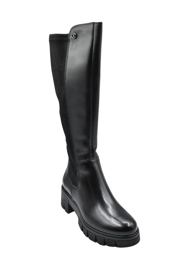 Janet & Janet Knee-High Boots With Smooth Leather Front