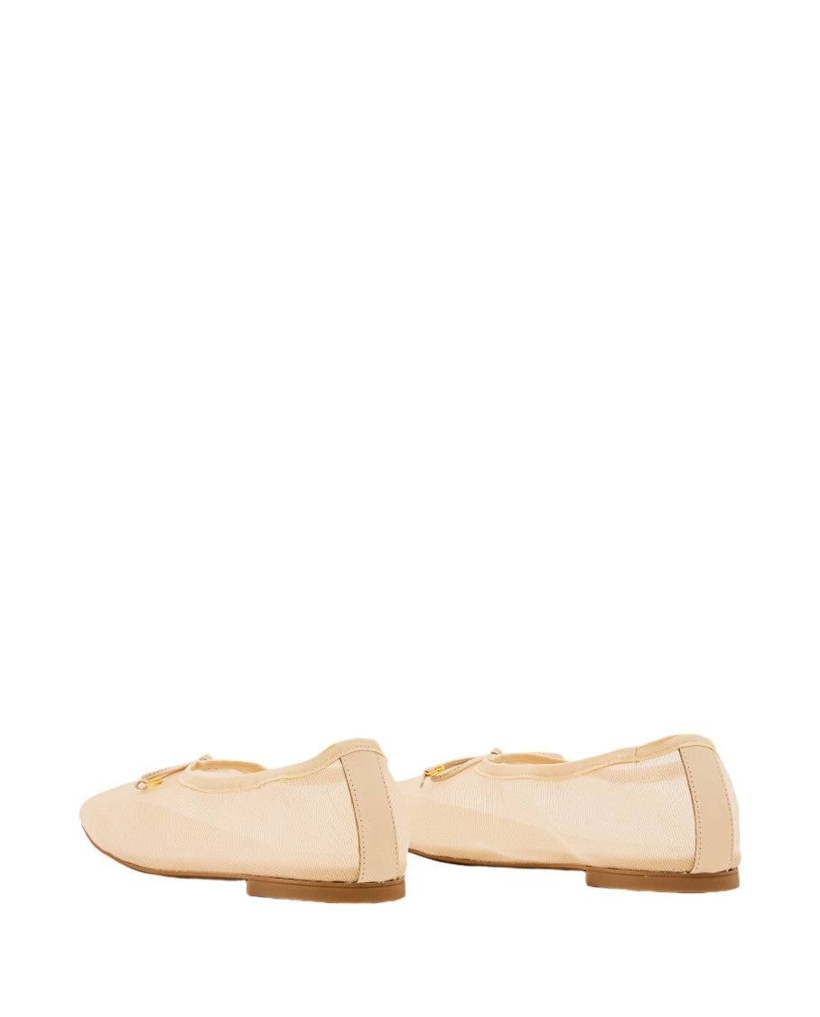 Odissi Square Toe Ballerina Flats With Bow Detail