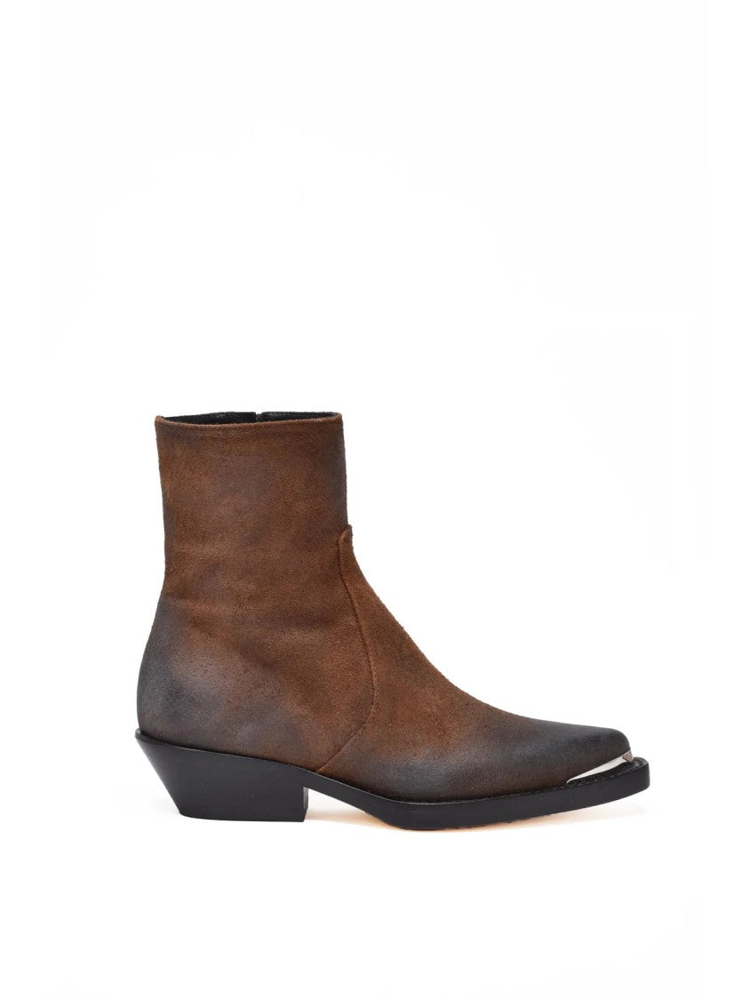 Dondup Brown Leather Texan Boots