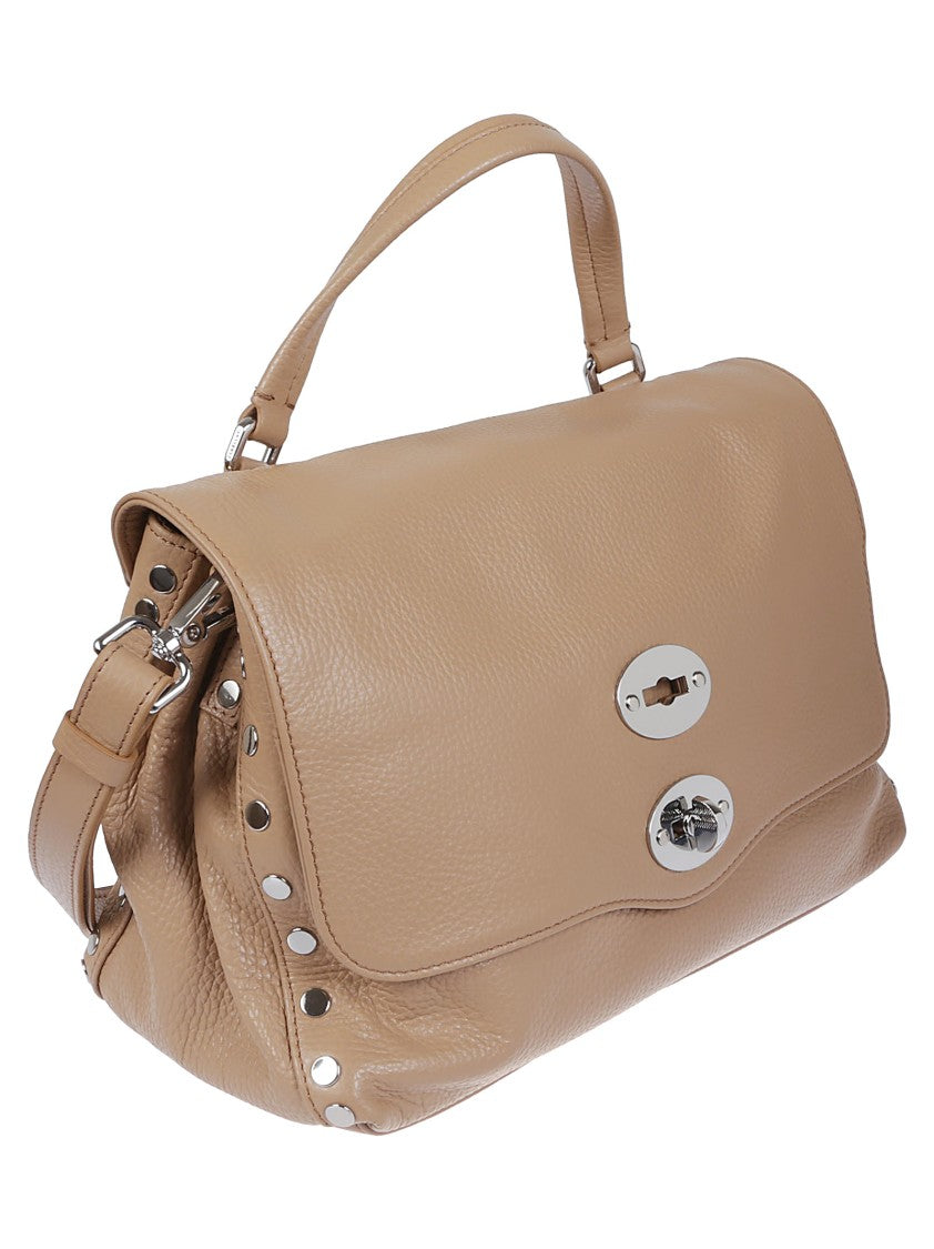 Zanellato Structured Leather Shoulder Bag With Flap Closure