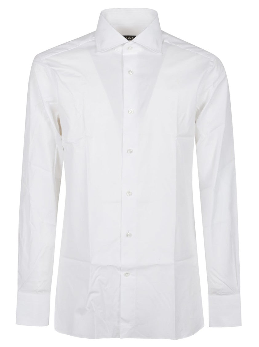 Zegna Long Sleeve Lux Cotton-Blend Shirt
