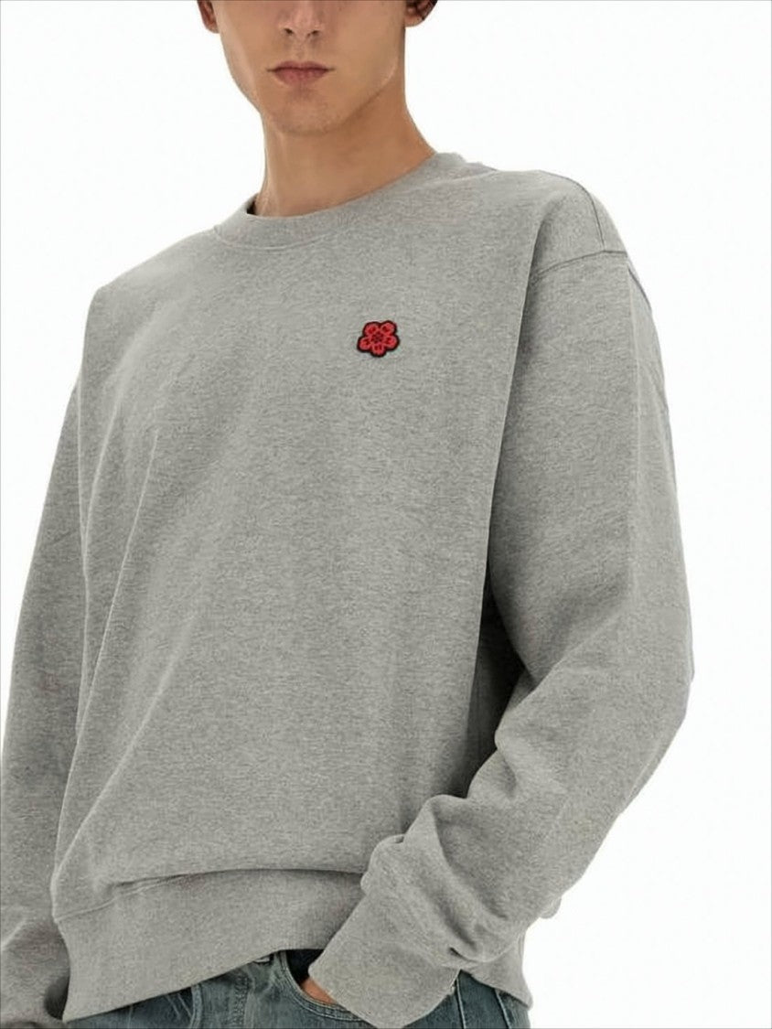 Kenzo Relaxed Fit Long-Sleeve Cotton Sweatshirt With Embroidered Logo
