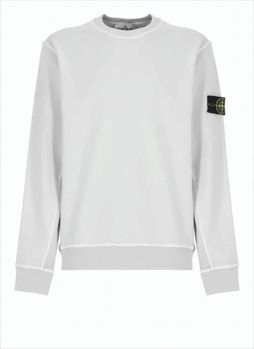 Stone Island Long-Sleeve Crewneck Shirt With Subtle Logo Patch
