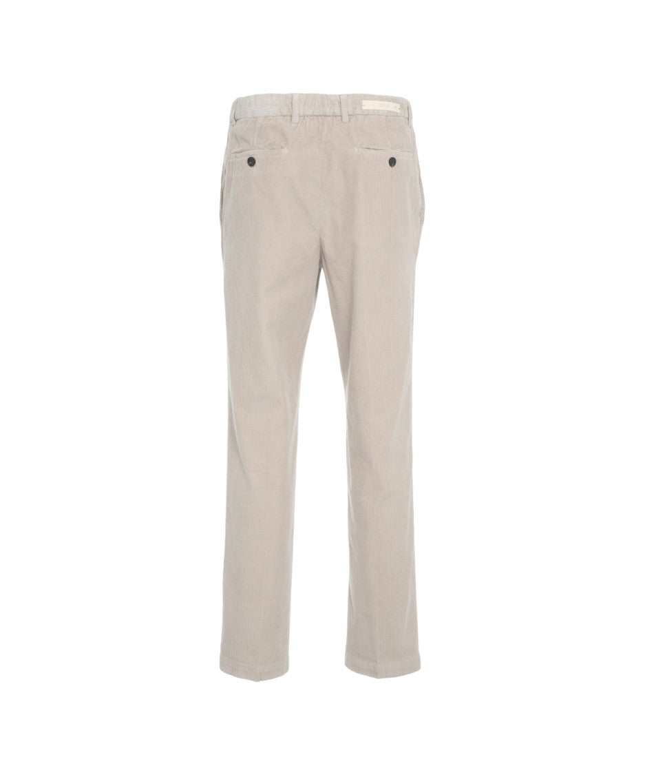 Briglia Corduroy Trousers With Classic Cut And Side Pockets