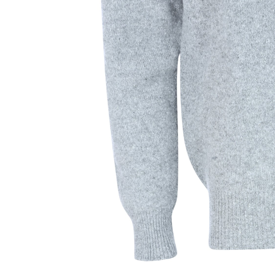 Eleventy Heathered Grey Knit Polo Sweater