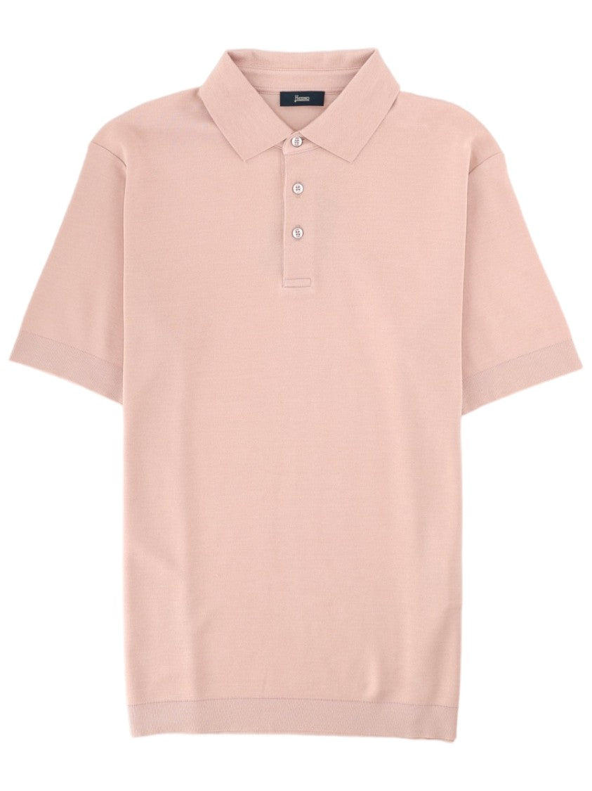 Herno Short-Sleeve Smooth Cotton Polo Shirt