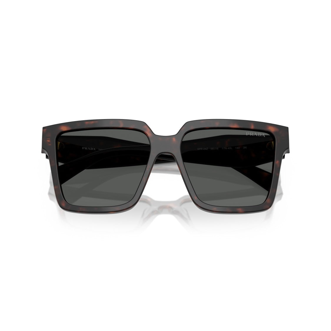 Prada 0Pr 24Zs Oversized Square Frame Tortoiseshell Sunglasses