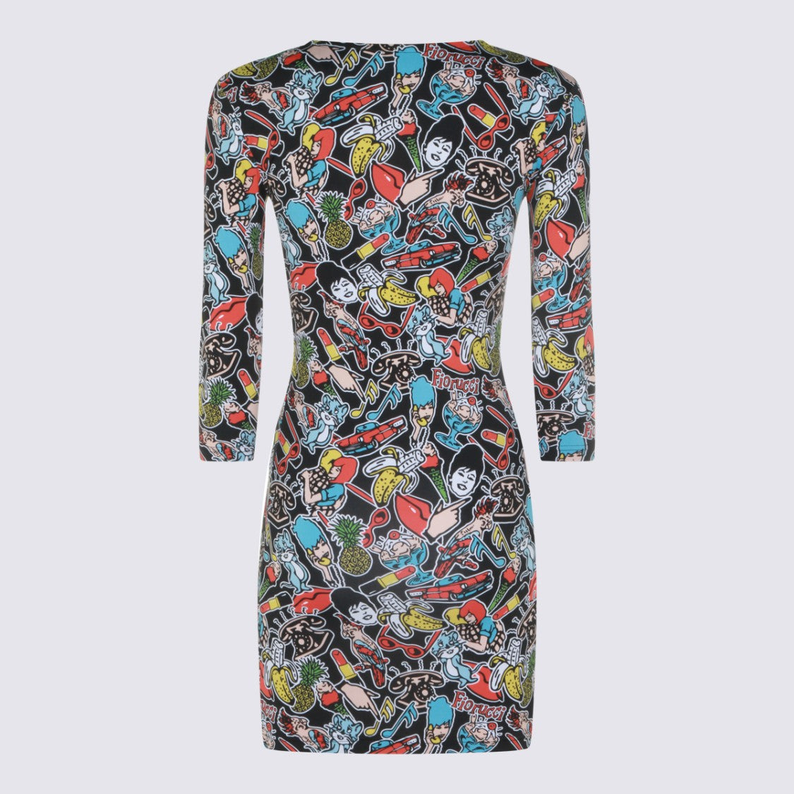 Fiorucci Eclectic Print Mini Dress With Playful Motifs