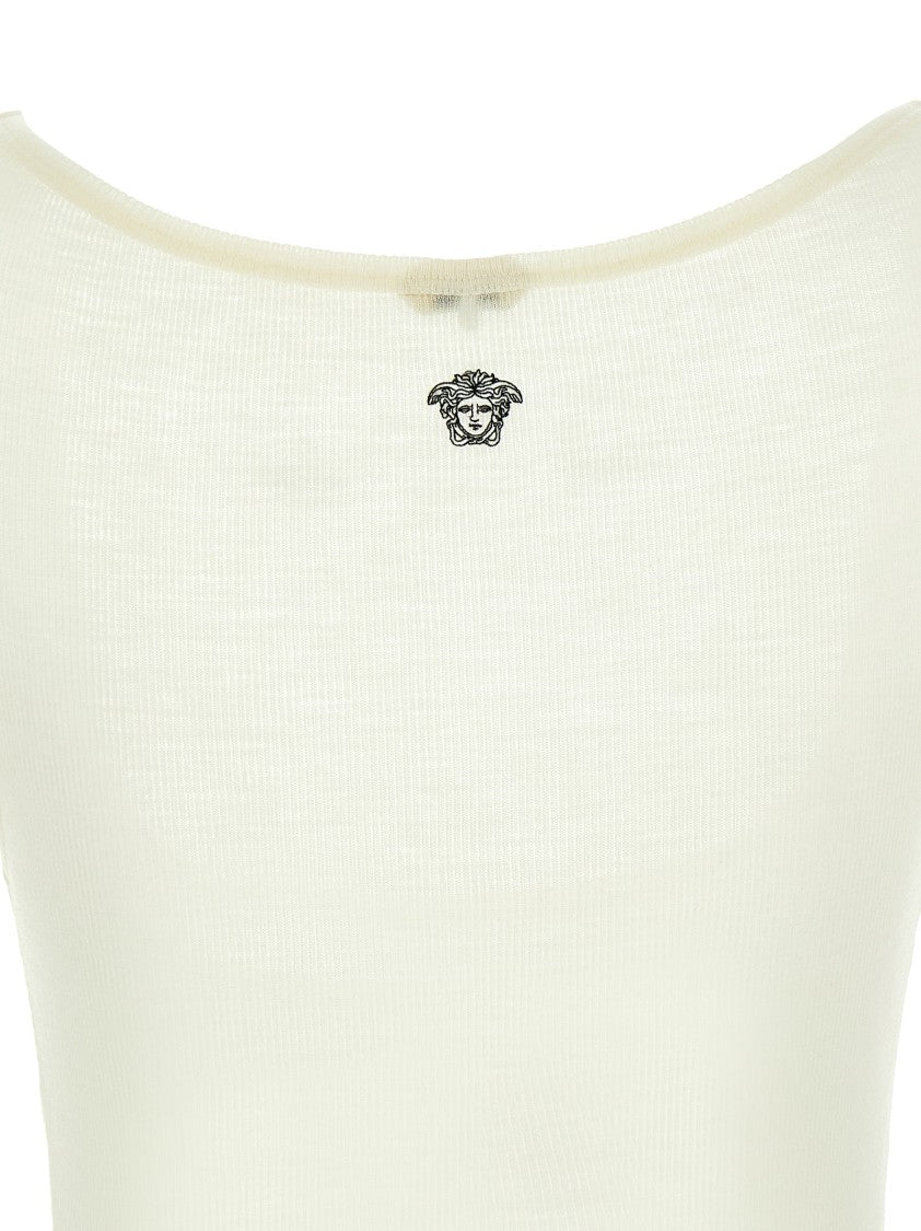 Versace 'La Medusa' Embroidery Top