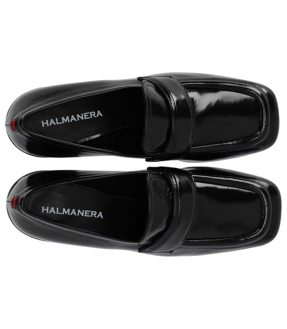 Halmanera Glaze Black Heeled Loafer