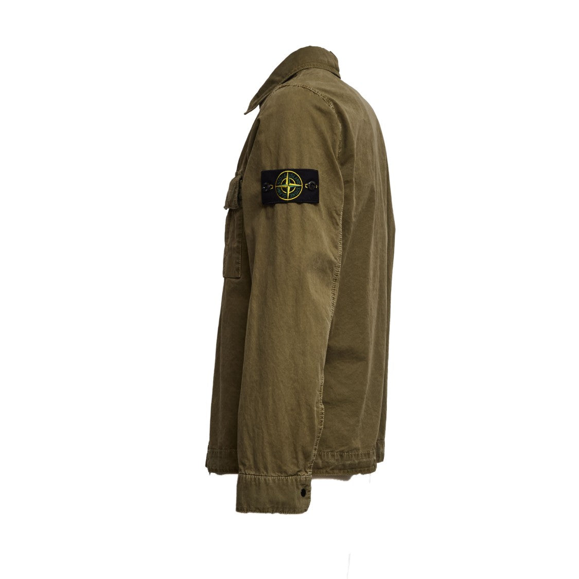 Stone Island Brushed Organic Cotton Canvas Overshirt
