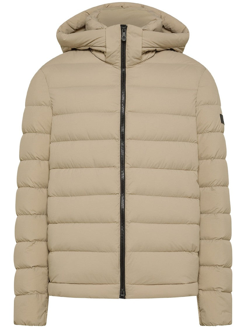 Peuterey Ultra-Light Quilted Hooded Nylon Down Jacket