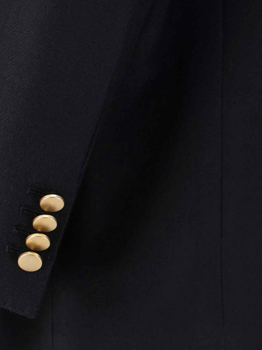 Tagliatore Tailored Black Jacket With Classic Collar And Minimalist Design