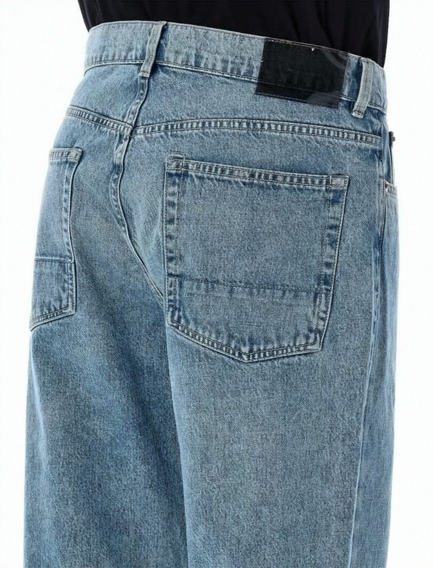 Our Legacy Relaxed Straight-Leg Denim Pants With Mid-Blue Wash