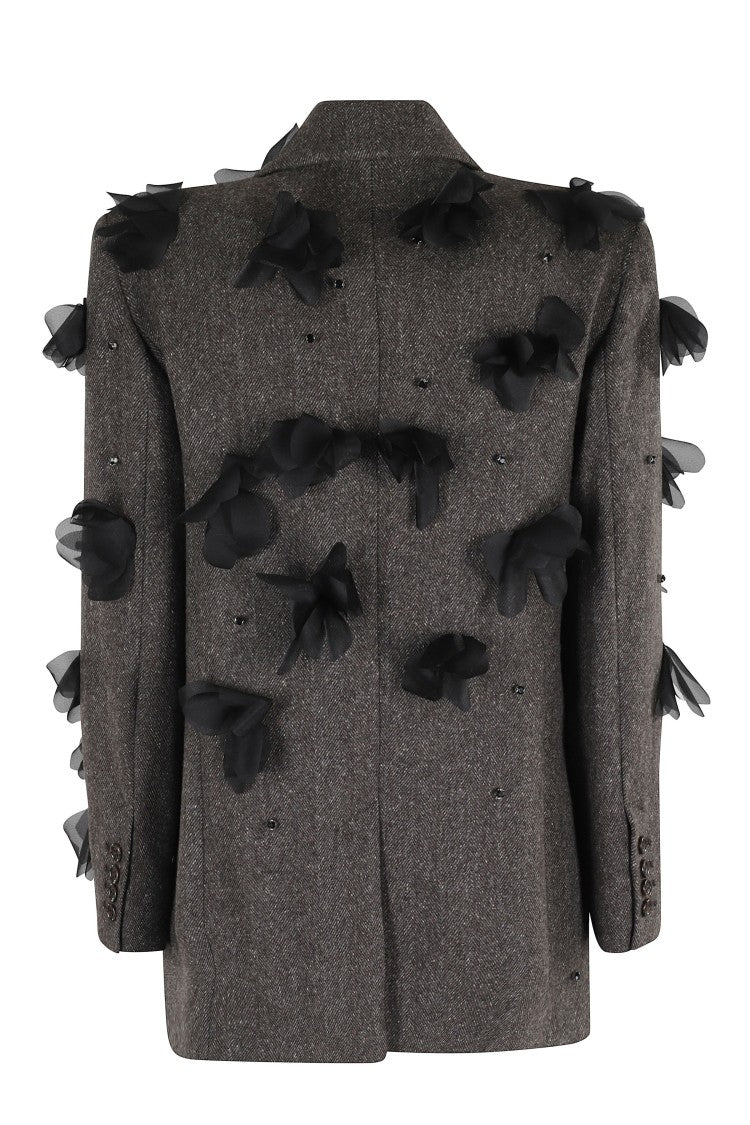 Stella Maxwell X Marella Oversized Grey Wool Blend Jacket