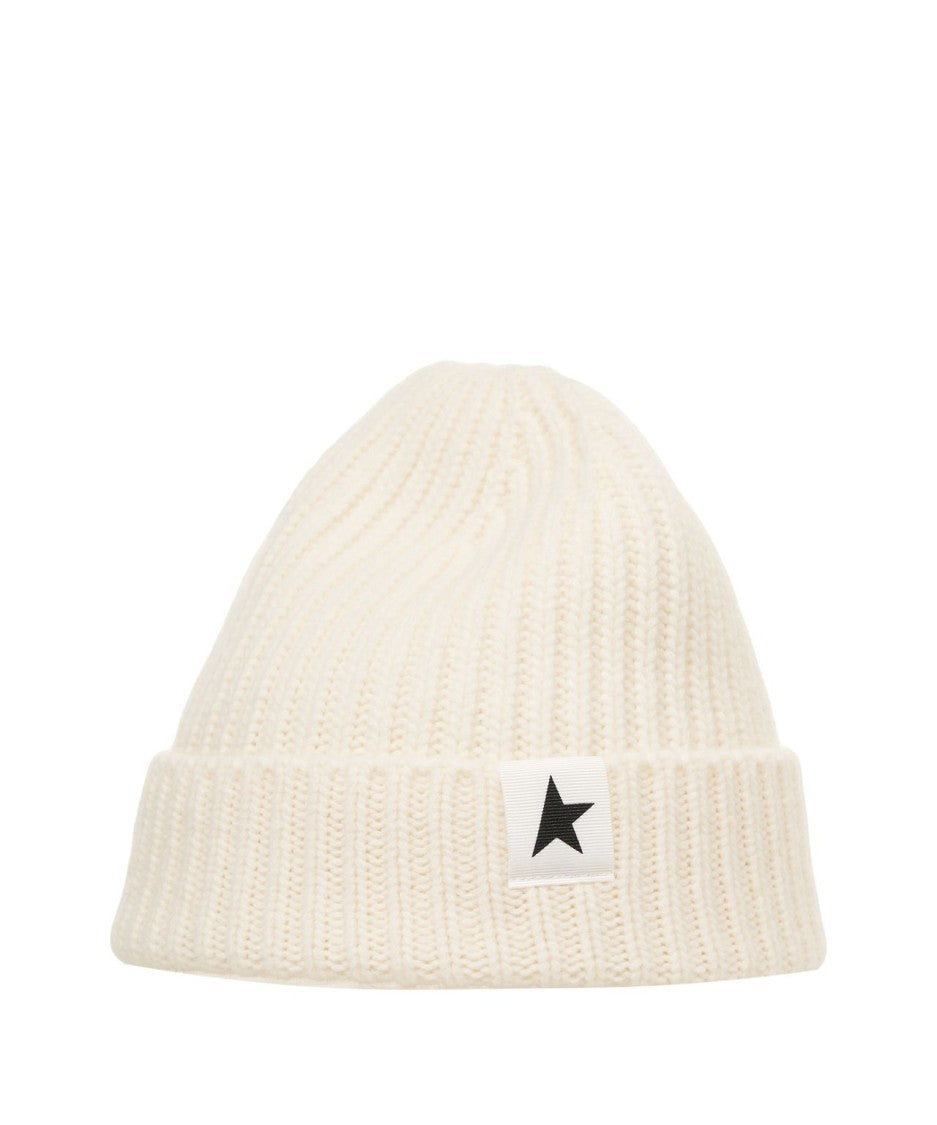 Golden Goose Ribbed Knit Wool Beanie