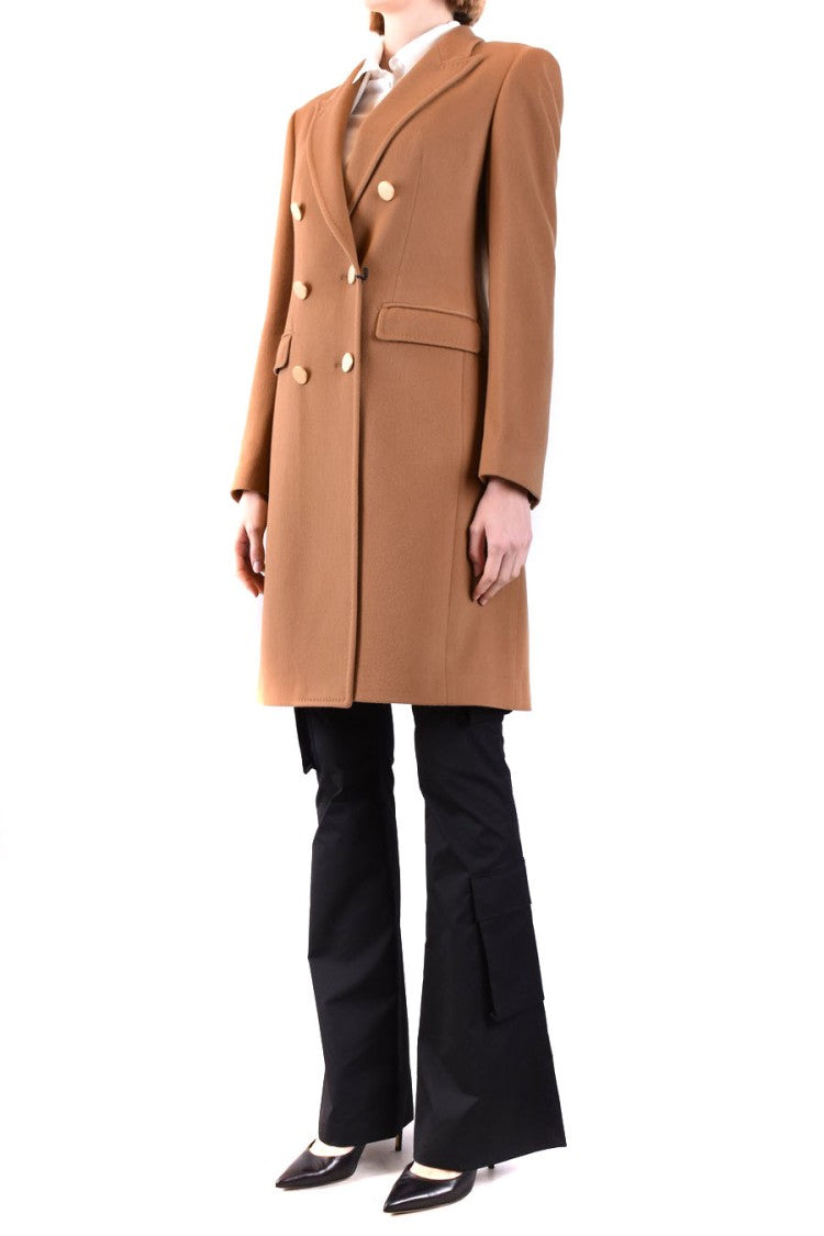 Tagliatore Beige Double Breasted Coat