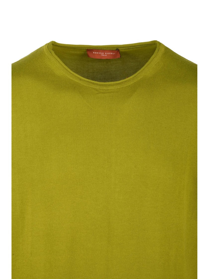 Daniele Fiesoli Pistachio Green Minimalist Cotton Sweater