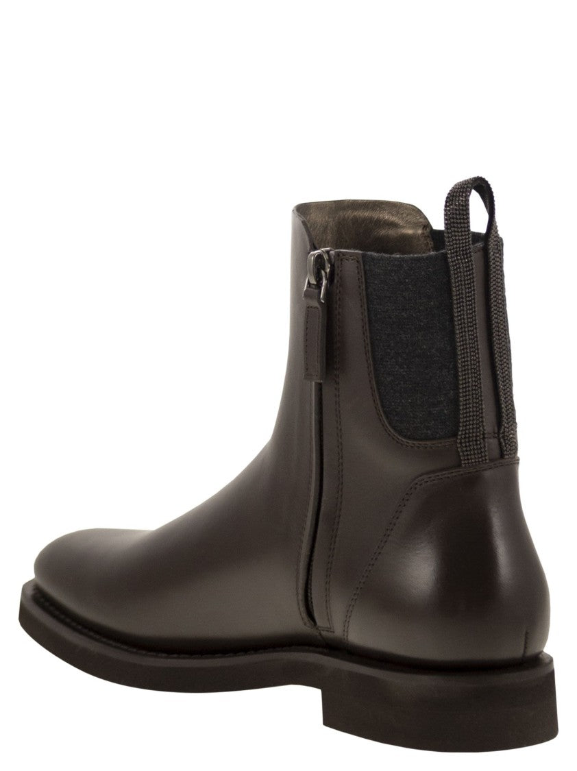 Brunello Cucinelli Chelsea Boot In Matt Calfskin