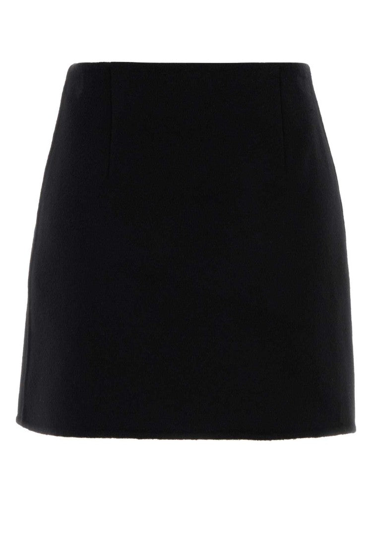 Ermanno Scervino Black Wool Mini Skirt