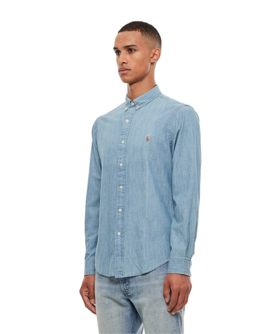 Polo Ralph Lauren Slim Fit Long Sleeve Sport Shirt With Embroidered Logo