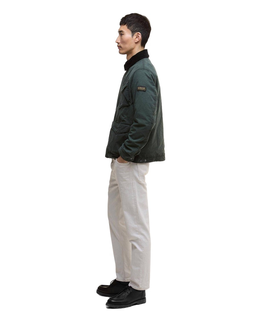 Barbour Drifter Wax Jacket With Reinforced Stitching