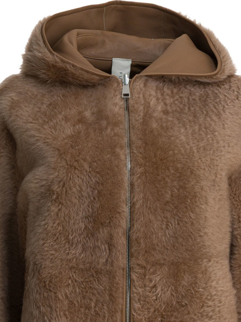 Furling By Giani Reversible Brown Calfskin Jacket