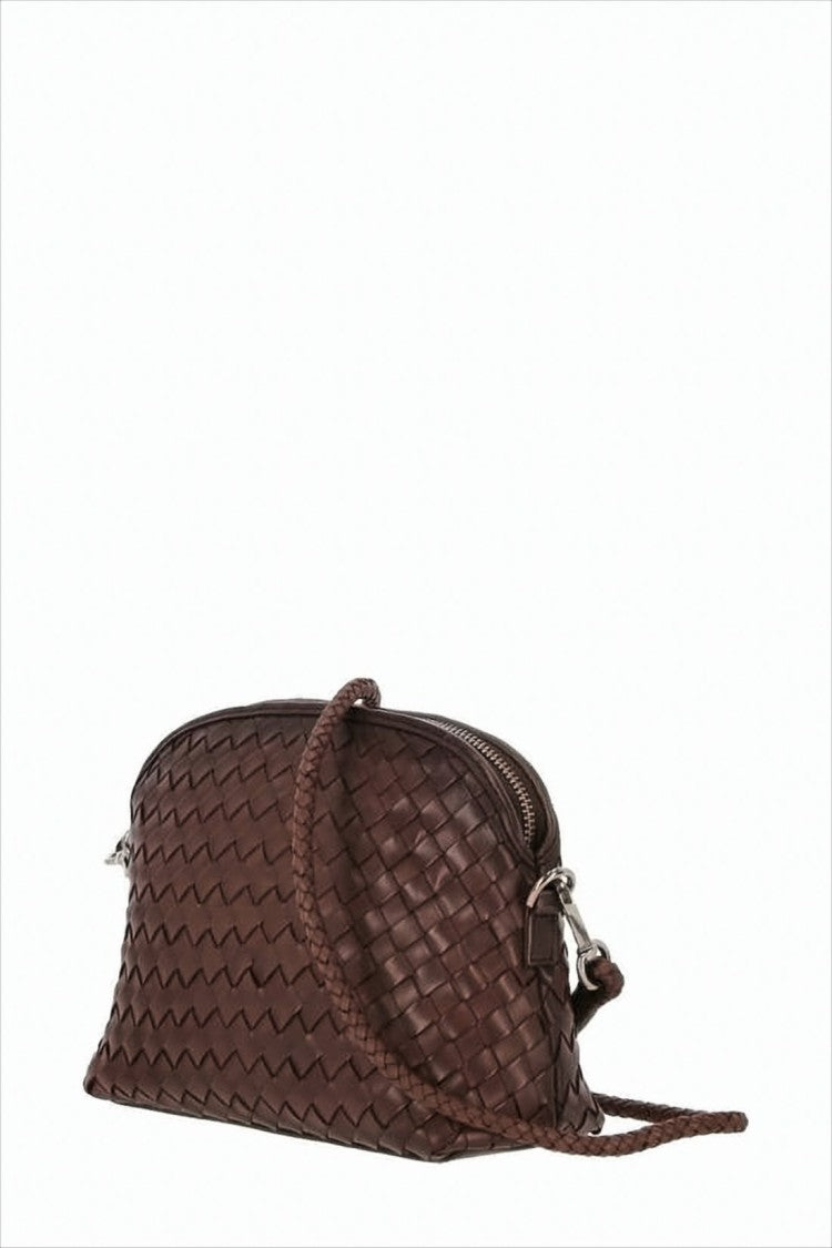 Dragon Diffusion Buffalo Leather Woven Crossbody Bag