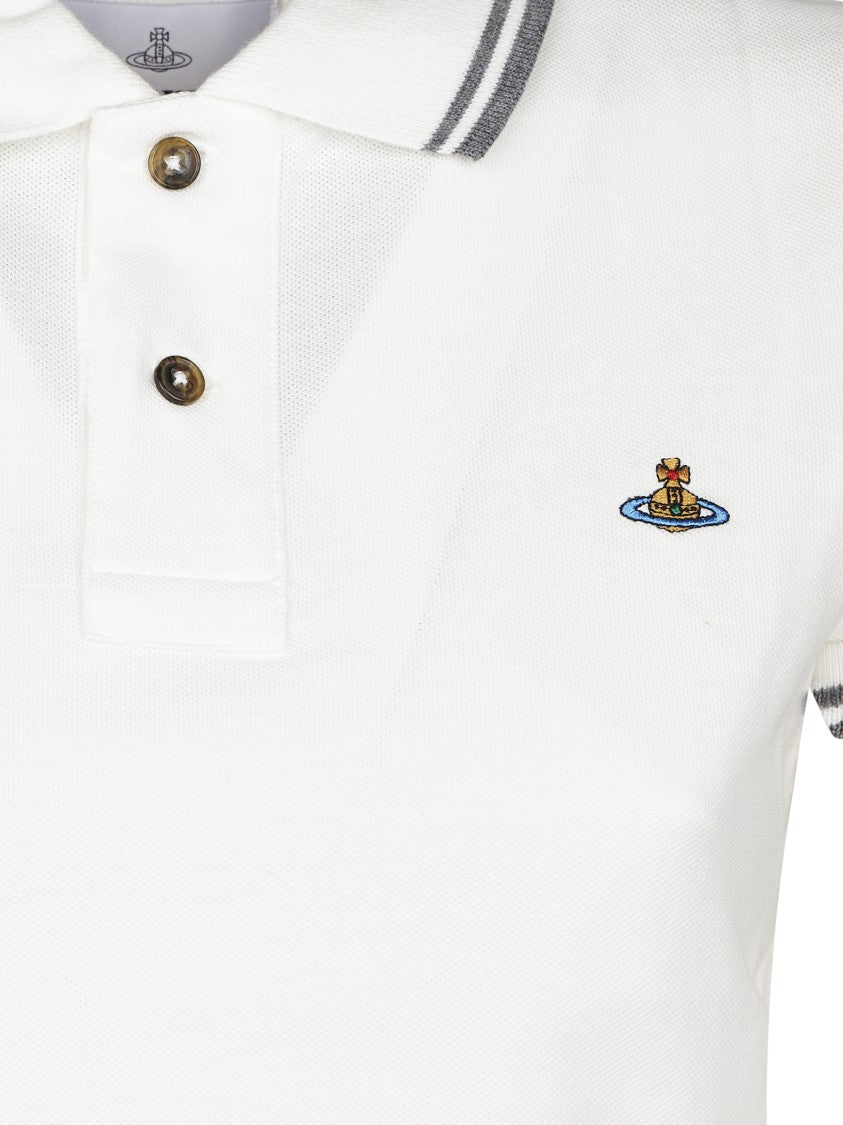 Vivienne Westwood Mini Classic Striped Cropped Polo Shirt