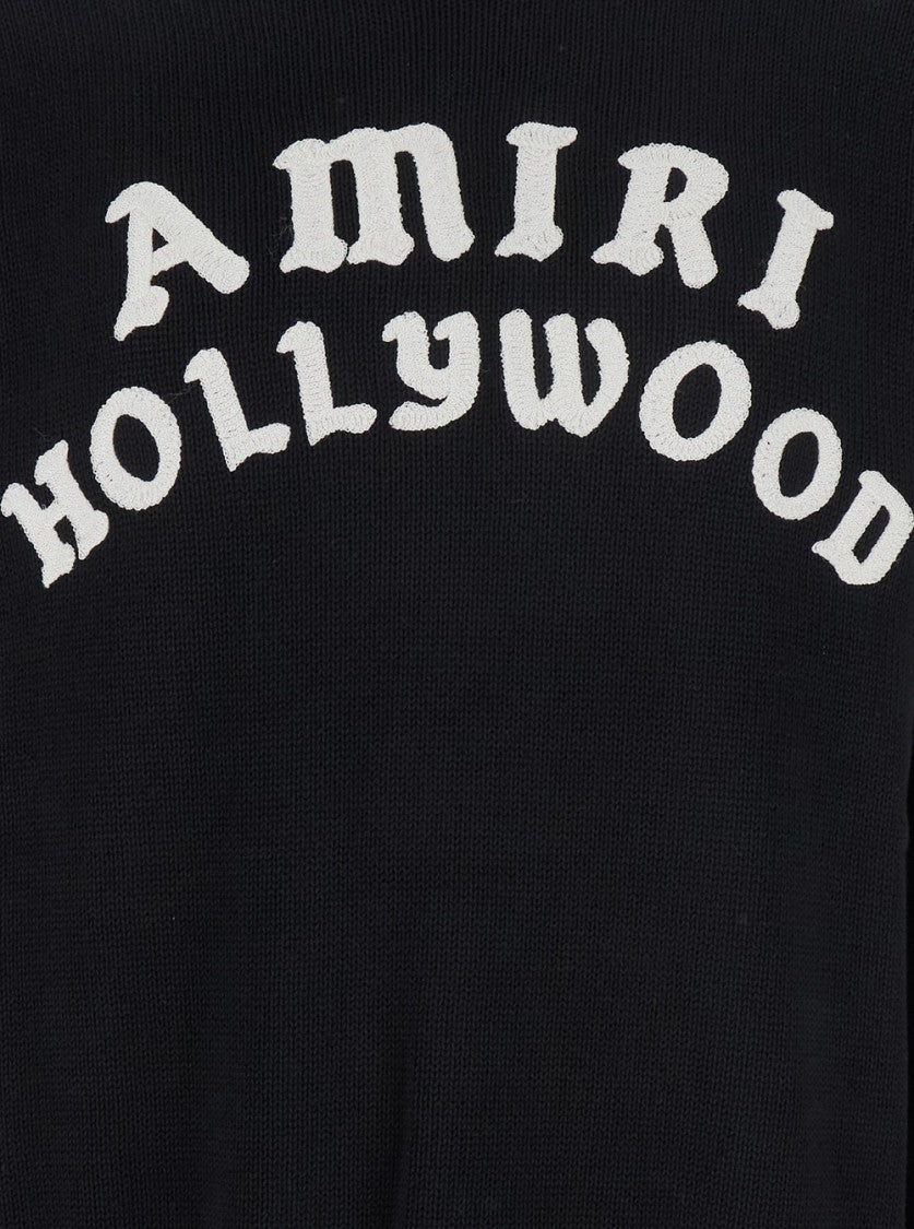Amiri Black Sweater With Maxi Logo