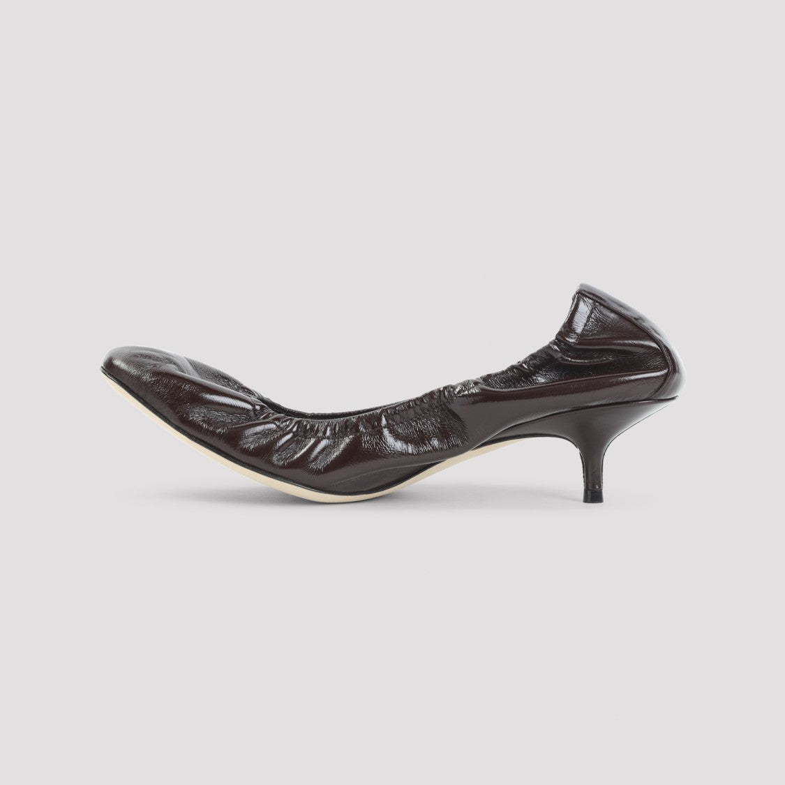 Phoebe Philo Refined Brown Calf Leather Pumps