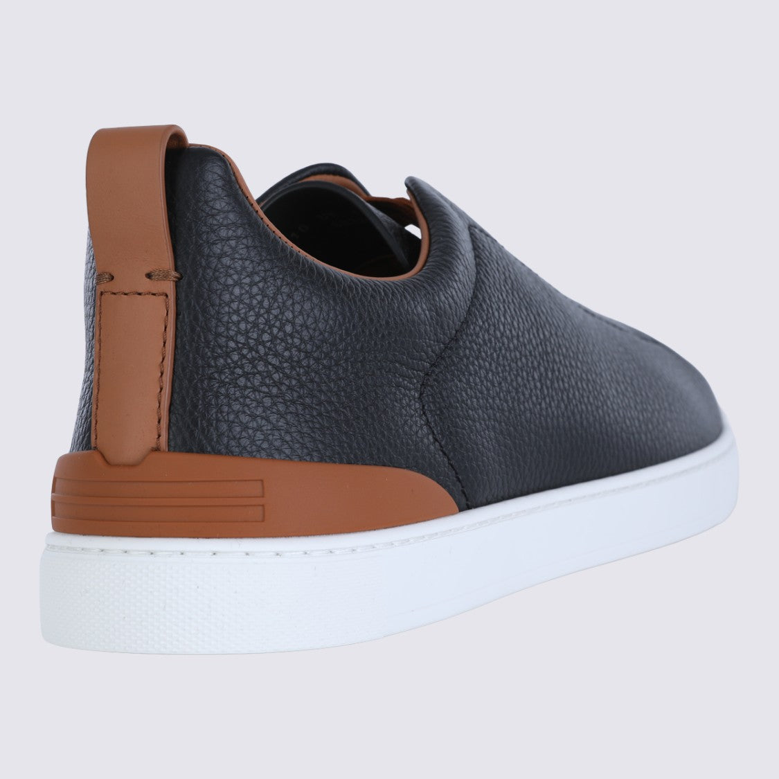Zegna Textured Hidden-Lace Slip-On Sneakers