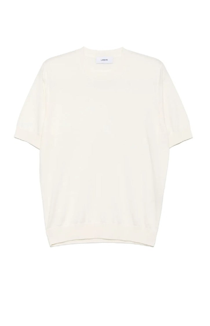 Lardini Relaxed Fit White Short-Sleeved T-Shirt