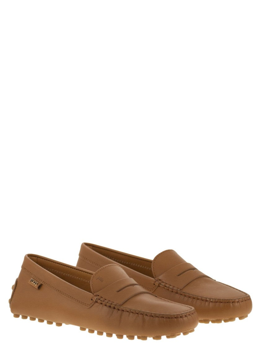 Tod's Leather Moccasin Rubber Sole
