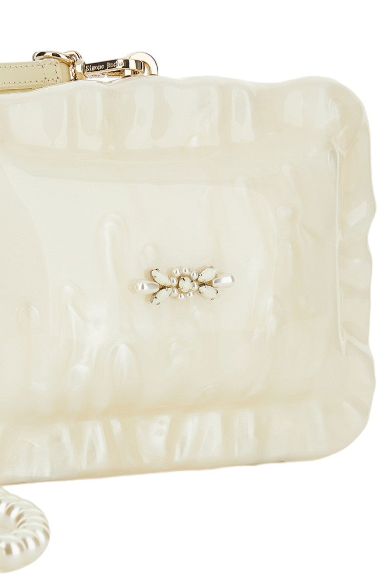 Simone Rocha Pearl Crossbody Flower Faux Pearl Shoulder Bag