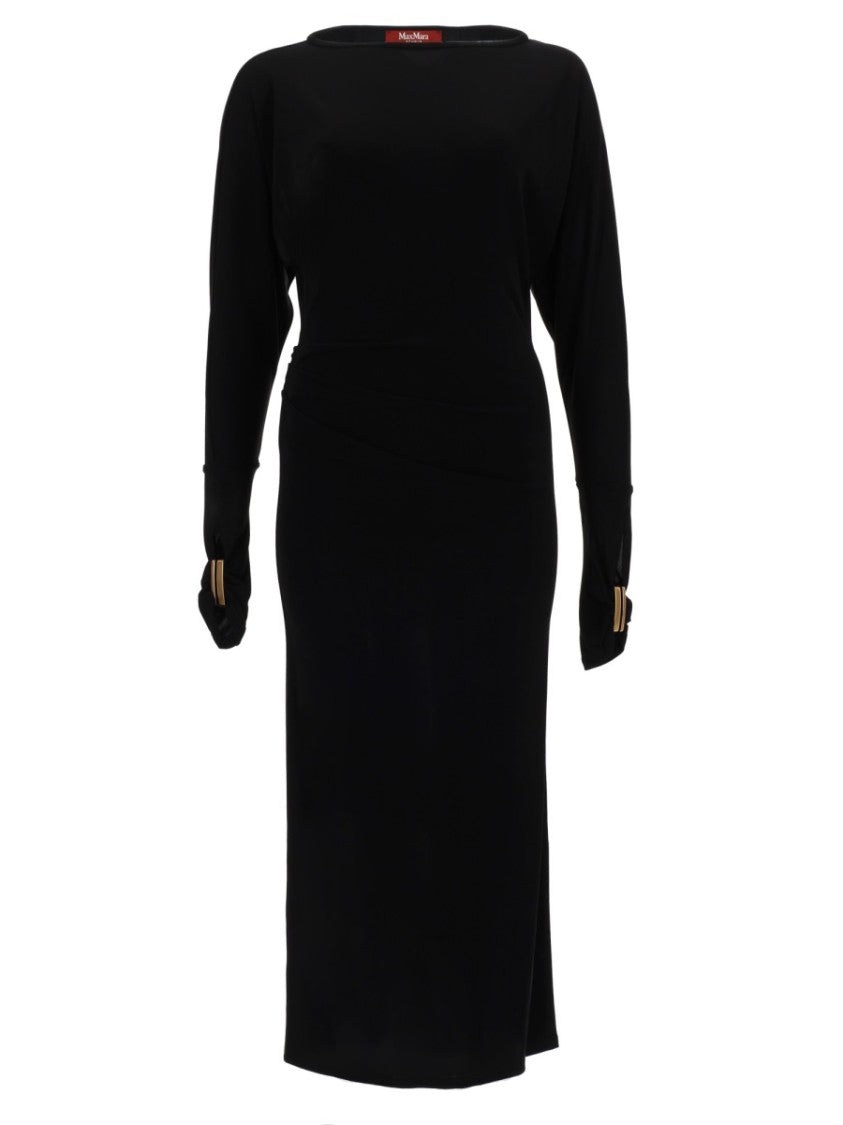 Max Mara Form-Fitting Midi Dress With Elegant Draping