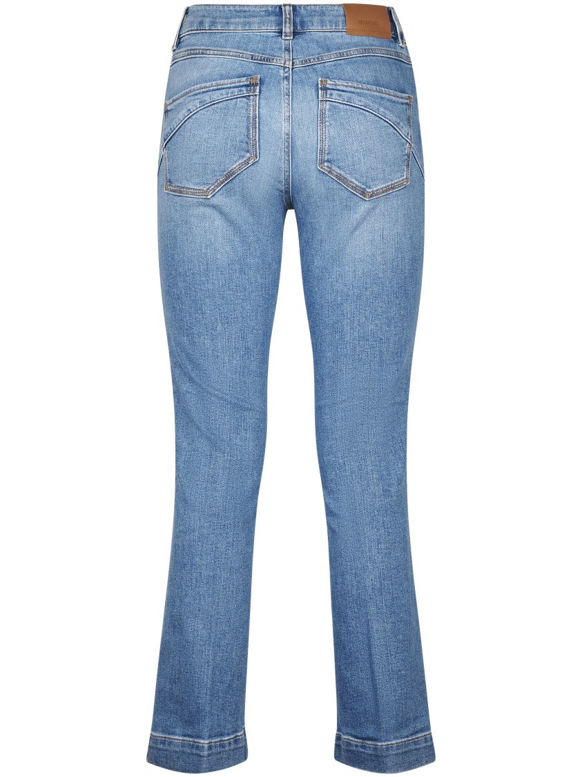 Sportmax Medium Blue Wash Jeans With Flared Leg