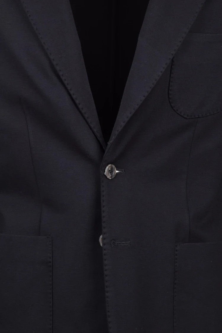 Anto Napoli Black Cotton Viscose Stretch Jacket