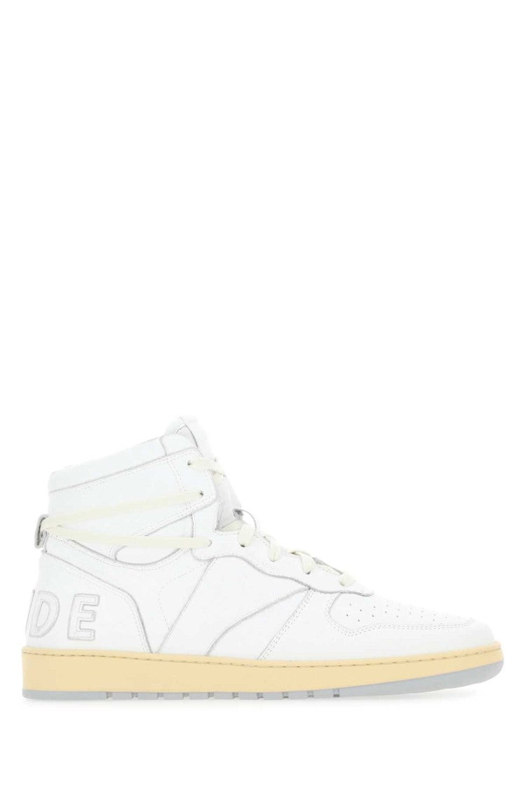 Rhude White Leather Rhecess Sneakers