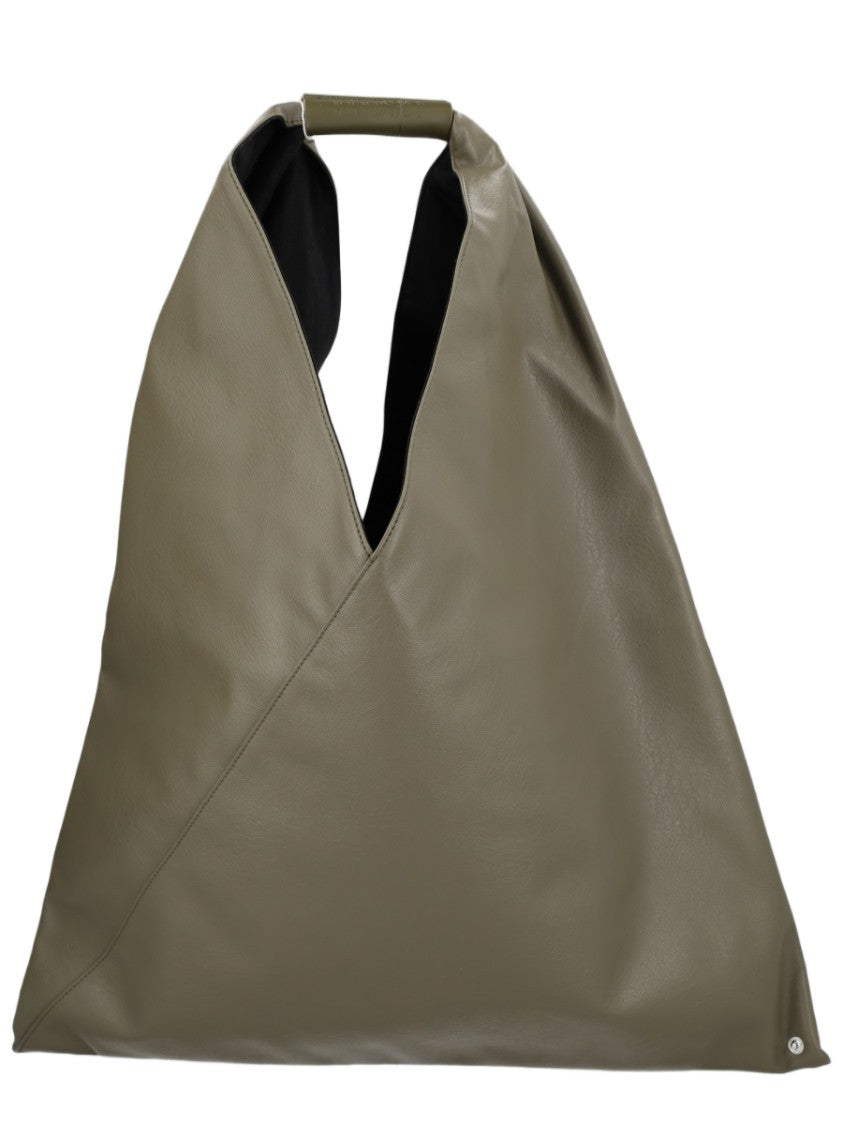 Mm6 By Maison Margiela Brown Folded Triangular Leather Tote Bag