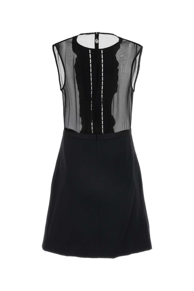 Versace Black Georgette Mini Dress