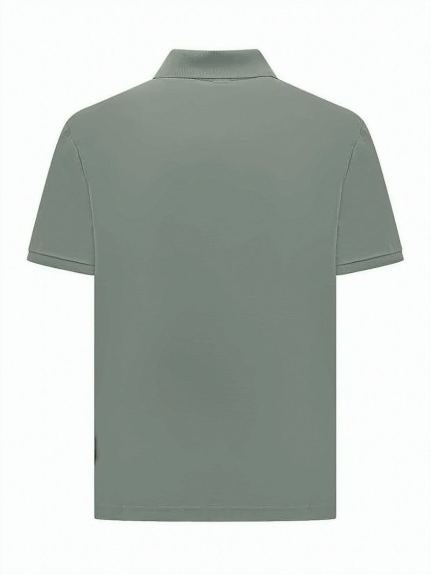 Moose Knuckles Green Polo Shirt With Classic Collar