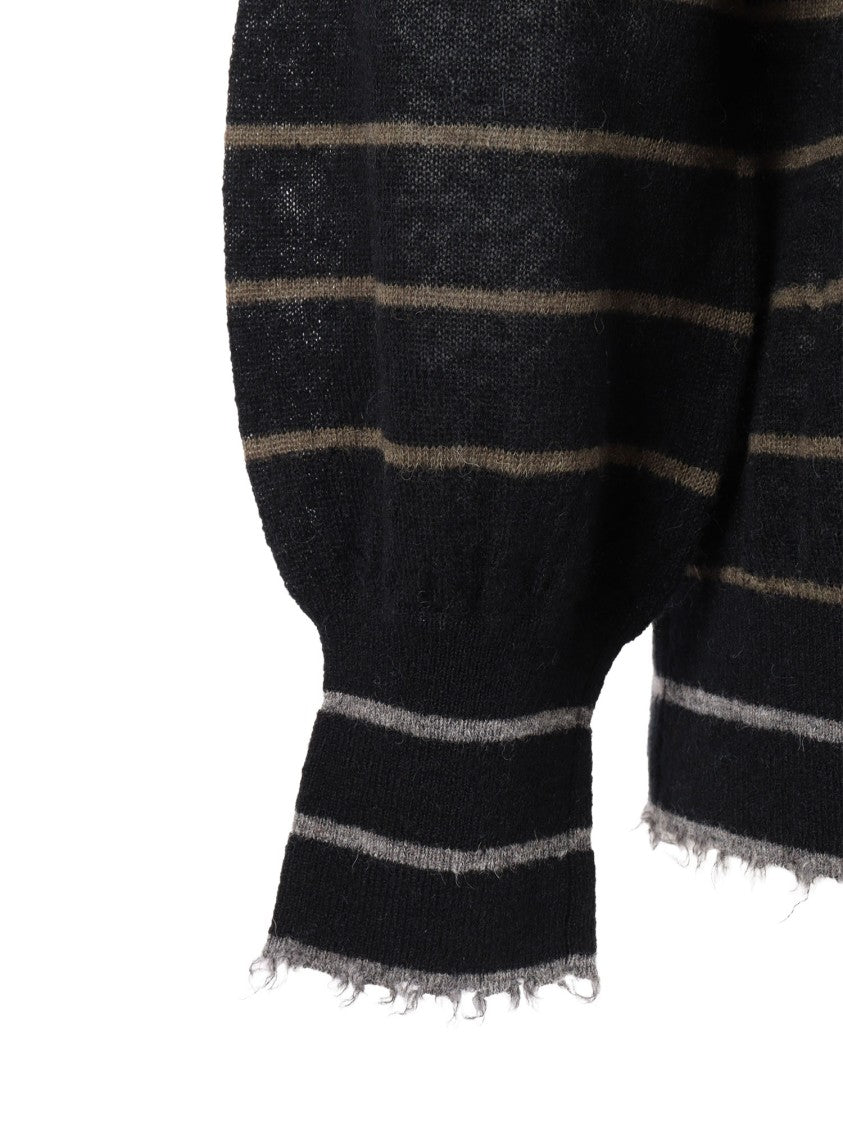 Kangra Cashmere Relaxed Fit Striped Knit Sweater