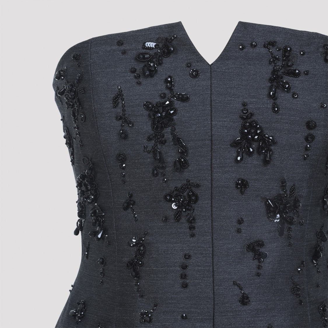 Alberta Ferretti Structured Strapless Mini Dress