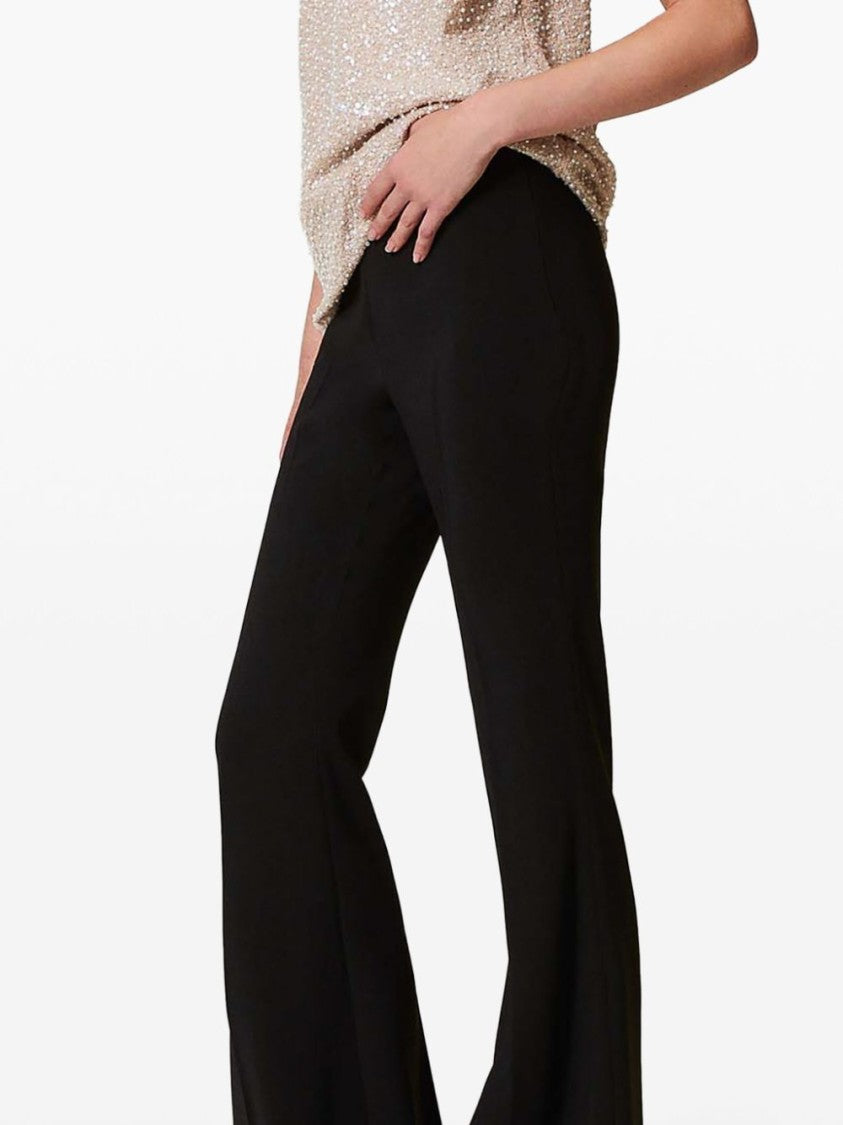 Twin-Set Flared Trousers With Fitted Waist