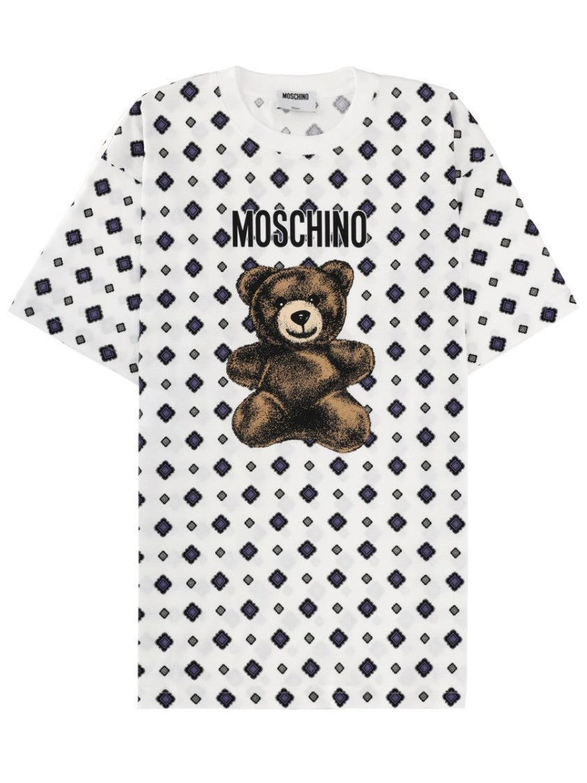 Moschino White Short Sleeved Teddy T-Shirt